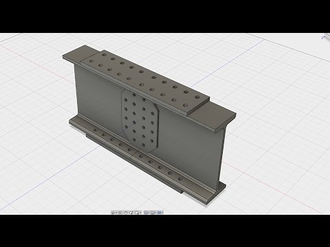Fusion 360 I-Beam Bolted Connection