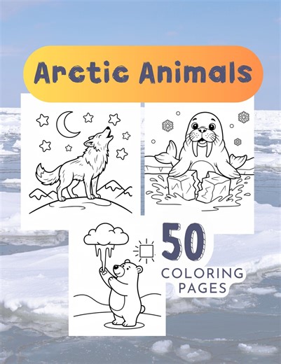 Arctic Animals Coloring Pages - 50  Printable Wildlife Sheets (digital Download) - Etsy