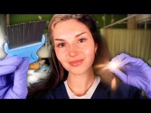 ASMR Realistic Medical Checkup Roleplay | Scalp Lice Check