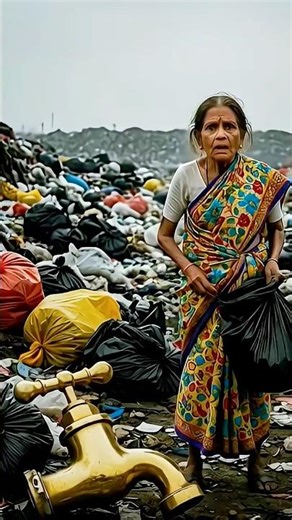 Grandma found a gold tap in the garbage and became a millionaire overnight #shorts #ytshorts #tre...