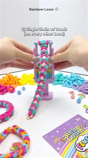 The most comfy bracelets? ☁️ 4 different bracelets using FLUFF BANDS! #rainbowloom
