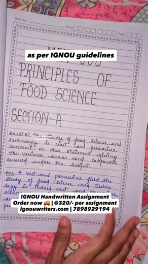 IGNOU WRITERS | IGNOU handwritten assignment | Order completed | Assignment as per IGNOU guidelines | www.ignouwriters.com | 7898929194 #ignou #assignment... | Instagram