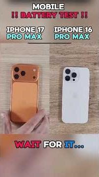 ⚡😱☠️IPHONE 17 PRO MAX VS IPHONE 16 PRO MAX BATTERY TEST!!