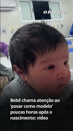 Bebê chama atenção ao ‘posar como modelo’ poucas horas após o nascimento; vídeo