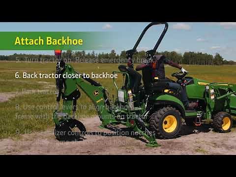 How To Attach your 260B Backhoe | John Deere Compact Tractors