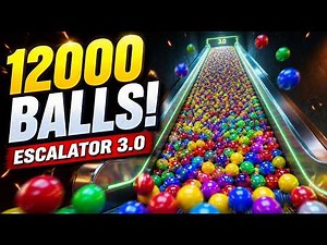 12000 Balls Simulation 🔴 First Video Balls on Escalator 3 0 Marble Run Animation 4K