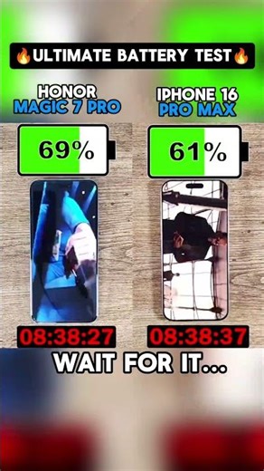 😱🔥HONOR MAGIC 7 PRO VS IPHONE 16 PRO MAX BATTERY TEST!!