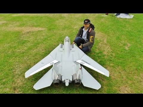 ③ LARGE SCALE RC FLYEAGLE SWINGWING GRUMMAN F14 TOMCAT TWIN TURBINES WESTON PARK MODEL SHOW - 2016