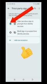 How To Third-Part singHow To Third-Party Sign-in on Google Chrome Android #shorts #setting---#shorts