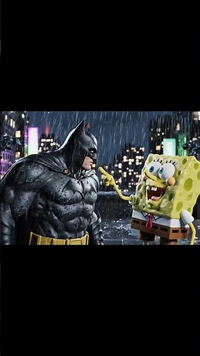 When SpongeBob Meets Batman in Gotham | The Funniest Crossover Ever! #batman #spongebob