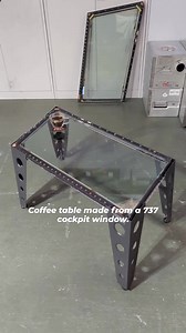 Relic Design & Craft on Instagram: "Coffee table made from a reclaimed Boeing 737 aircraft cockpit window. Multiple available for purchase. PM for further enquiries. Relic Design & Craft co is owned and operated by veterans in Australia. #relicdesignandcraftco #aircraft #aviation #aviationfurniture #aircraftfurniture #aircraftproducts #boeing #coffee #cafe #coffeetable #table #interiordesign #interiorstyling #design #australiandesign"