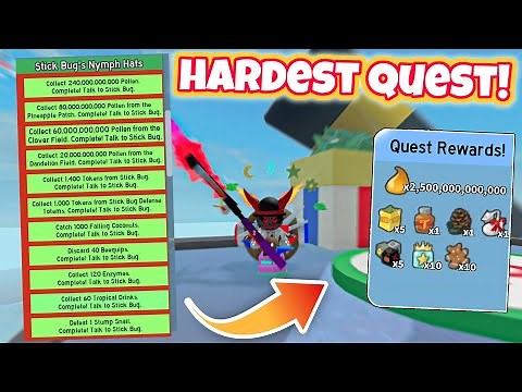 Completing the HARDEST Quest in Bee Swarm Simulator!