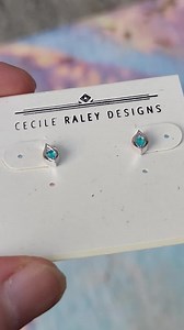 Paraiba Tourmaline Stud Earrings: 14K White Gold - Etsy