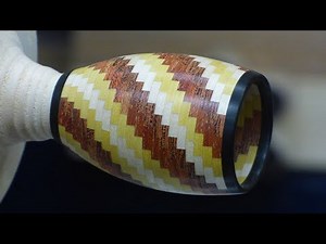 A 360 Segments Vase, But Of Unusual Size ! - Woodturning