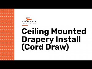 (Cord Draw) Ceiling-Mounted Drapery Installation with Fabtex