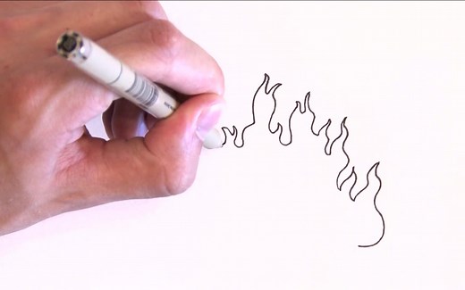 【搬运】大大用左手教你画火焰~Illustration & Drawing Tips - How to Draw Flames