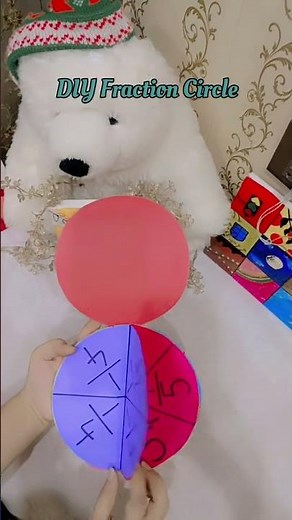DIY Fraction Circle | Maths Project for students🌸 #math #learn #schoolactivity