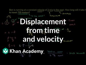 Displacement from time and velocity example Video Lecture | Physics for MCAT