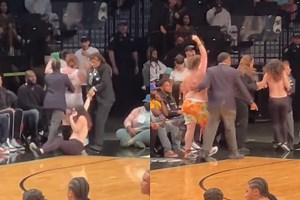 Topless Abortion Rights Protesters Storm Court At New York Liberty WNBA Game (VIDEO)