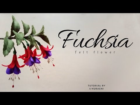 Cara Membuat Bunga Dari Kain Flanel by S Nuraeni - DIY Fuchsia Felt Flower Tutorial