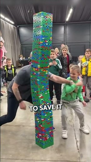 Kid DESTROYS LEGO Tower After HOURS of Work!