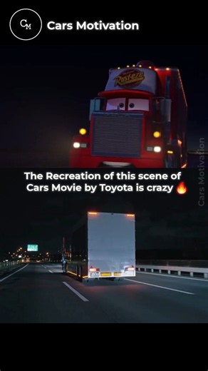 Cars Movie Scene Recreated by Toyota!🏎💨 #carsmovie #toyota #wec #lemans #jdm #lightning #mcqueen