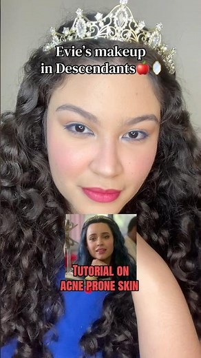 Evie’s makeup in Descendants tutorial🍎🪞 #evie #descendants #acnemakeup #tutorial