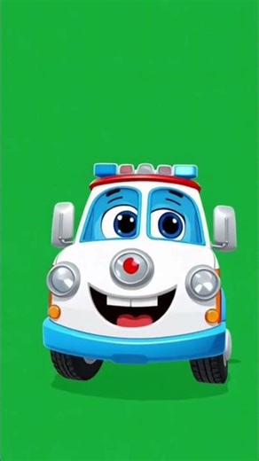 Ambulance Cartoon Animation for Kids | Fun Green Screen Video!"