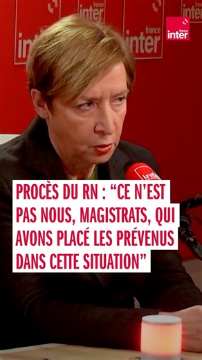"Les juges ne s'intéressent pas au sort des hommes et des femmes politiques, mais aux faits." ➡️ https://l.franceinter.fr/RPL Procureure générale près la cour d'appel de Paris, Marie-Suzanne Le Quéau était au micro de Benjamin Duhamel au lendemain des réquisitions au procès en appel du RN, dans l'affaire des assistants d'eurodéputés du Front national. | France Inter