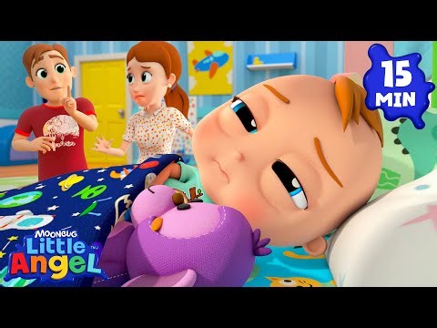 I Wanna Take A Nap 😢 Nap Time Song 😴 Little Angel Nursery Rhymes | Bingo and Baby John
