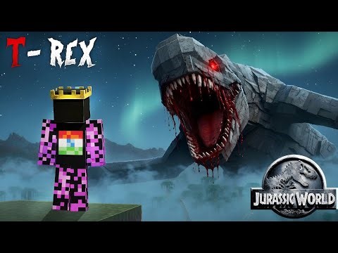 Surviving Minecraft's Most dangerous T-rex Mod 😱