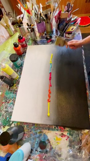 Colorful Abstract Acrylic Painting for Wall Decor | DIY Inspiration