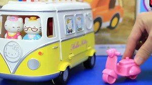 HelloKitty玩具 凯蒂猫一家开车去露营野餐
