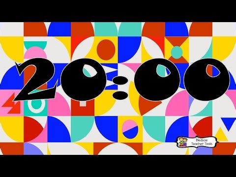20 Minute Timer ⏱️ | No Background Music | Geometric Fun Visual Countdown