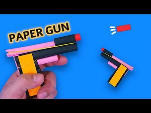 How to Make Easy Paper Gun that shoots paper bullets. Paper Nerf Gun. The Best office origami weapon