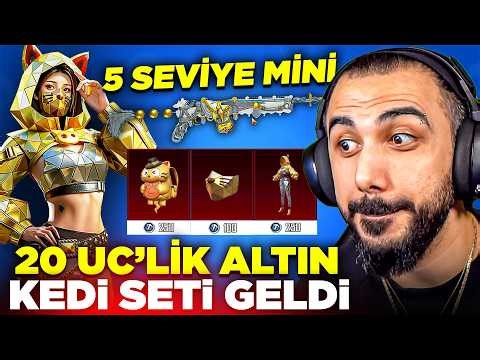 YENİ ALTIN SET GELDİ!! (20 UC😱) 5 SEVİYE ALTIN VURUŞLU MİNİ-14 EFSANE! PUBG Mobile