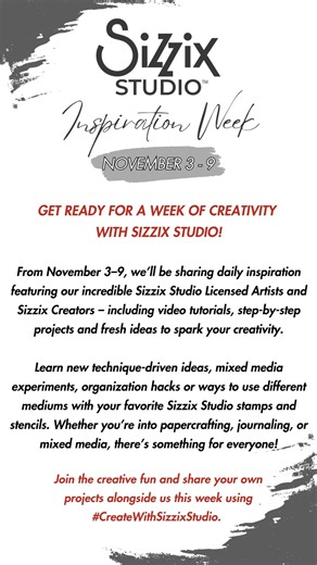 2.2K views · 21 reactions | Who's ready for a wekk of amazing mixed media inspiration?! We are! Be sure to tune in daily to our social channels for updates on amazing tutorials and inpsiration all week long. Want to play along with us?? Share your makes using #CreateWithSizzixStudio | Sizzix | Facebook