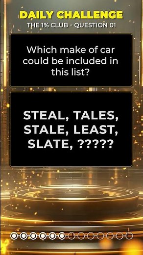 The 1% Club Quiz - Daily Challenge - Question 1