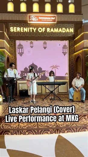 Laskar Pelangi #band #cover with ‪@mercylearnstorock‬ Kak Ezraella dan Kak Theo #wishingstar #music