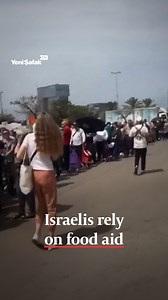 Amid growing economic instability, Israeli citizens are lining up for state-distributed food aid and ration cards. With billions funneled into war expenditures, the Israeli economy is facing collapse indicators. | Yeni Şafak