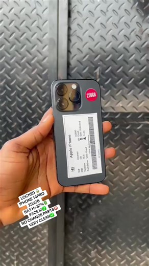 LOCKED 🔒 IPHONE 14PRO 256GB BA3 H=87%🔋 FACE ID✅ NO CHANGE PARTS🚫 VERY CLEAN✅#fayosemarket #ekiti #iphone14pro #naijatiktok #viral
