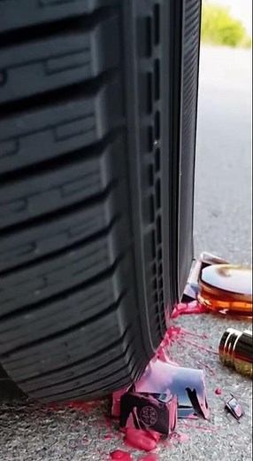 Crushing Makeup Under Car Tire 💄🚗 | Satisfying Slow Motion