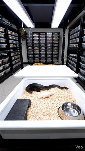 Glossy black pastel ball python performs explosive indoor feeding capture on live rat in clean American setup Warning: [Warning: Live Feeding Video] This content shows animals feeding naturally as part of nature. No harm, no encouragement of violence. Educational wildlife content. #blackpastelballpython #ballpythonfeeding #pythonstrike #ratfeeding #reptilestudio #snakepredator #wildlifereels #naturecapture #viralreels #facebookreels #reelsviral | Frog Feeding