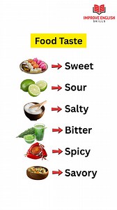 1.5M views · 22K reactions | Food taste #foodie #foodtest #improveenglishskills #STUDY #students #education #learning #trending #vocabulary #reelsfb #reels #fyp #improveenglishskills121 | Improve English Skills | Facebook