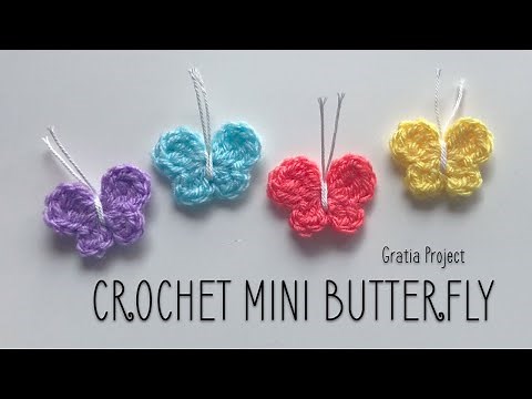Crochet Mini Butterfly Applique