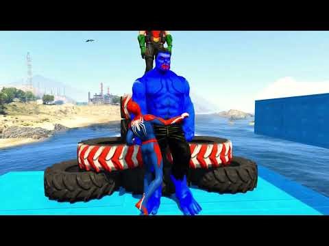 GTA 5 Spiderman VS Multiverse Heroes: Epic Battle! 🕸🔥💥 Epic Ragdolls & Fails 😂 #2