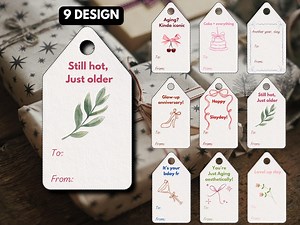 Fun Birthday Gift Tags – Funny, Trendy, Gen Z Aesthetic Party Tags - Etsy