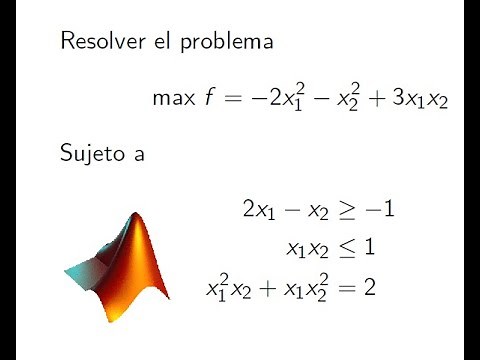 Resolver problemas de optimización no lineal en Matlab