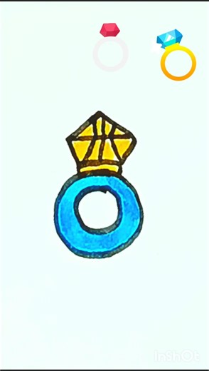 Easy Ring drawing shorts #viral#trending#satisfying#creative#ytshorts#cute#art#craft#foryou#satisfy