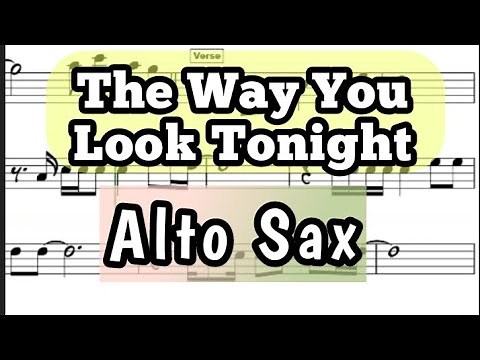 The Way You Look Tonight Alto Sax Sheet Music Backing Track Play Along Partitura